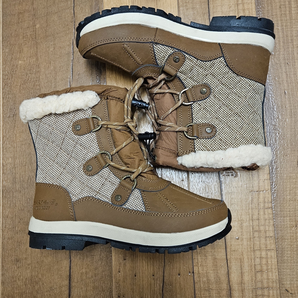 Bearpaw Bethany Snowboots Brown and Tan Winter Boots with Fur Lining